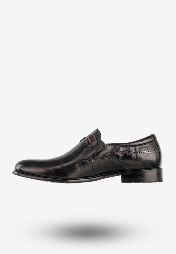 Buty Męskie JOHN DOUBARE Skórzane Czarne Półbuty YGC-Z253-351-1