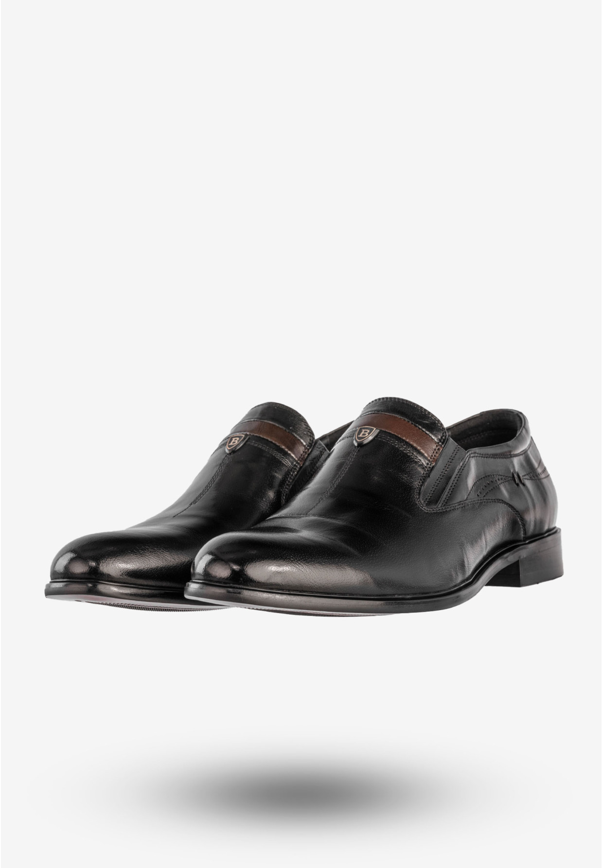 Buty Męskie JOHN DOUBARE Skórzane Czarne Półbuty YGC-Z253-351-1