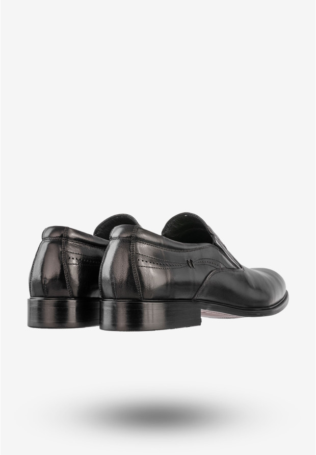 Buty Męskie JOHN DOUBARE Skórzane Czarne Półbuty YGC-Z253-351-1