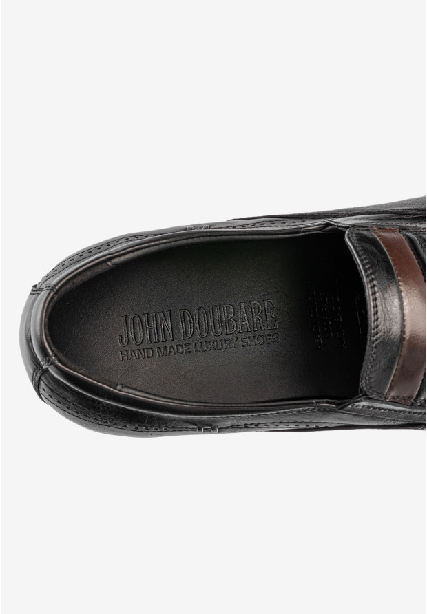 Buty Męskie JOHN DOUBARE Skórzane Czarne Półbuty YGC-Z253-351-1