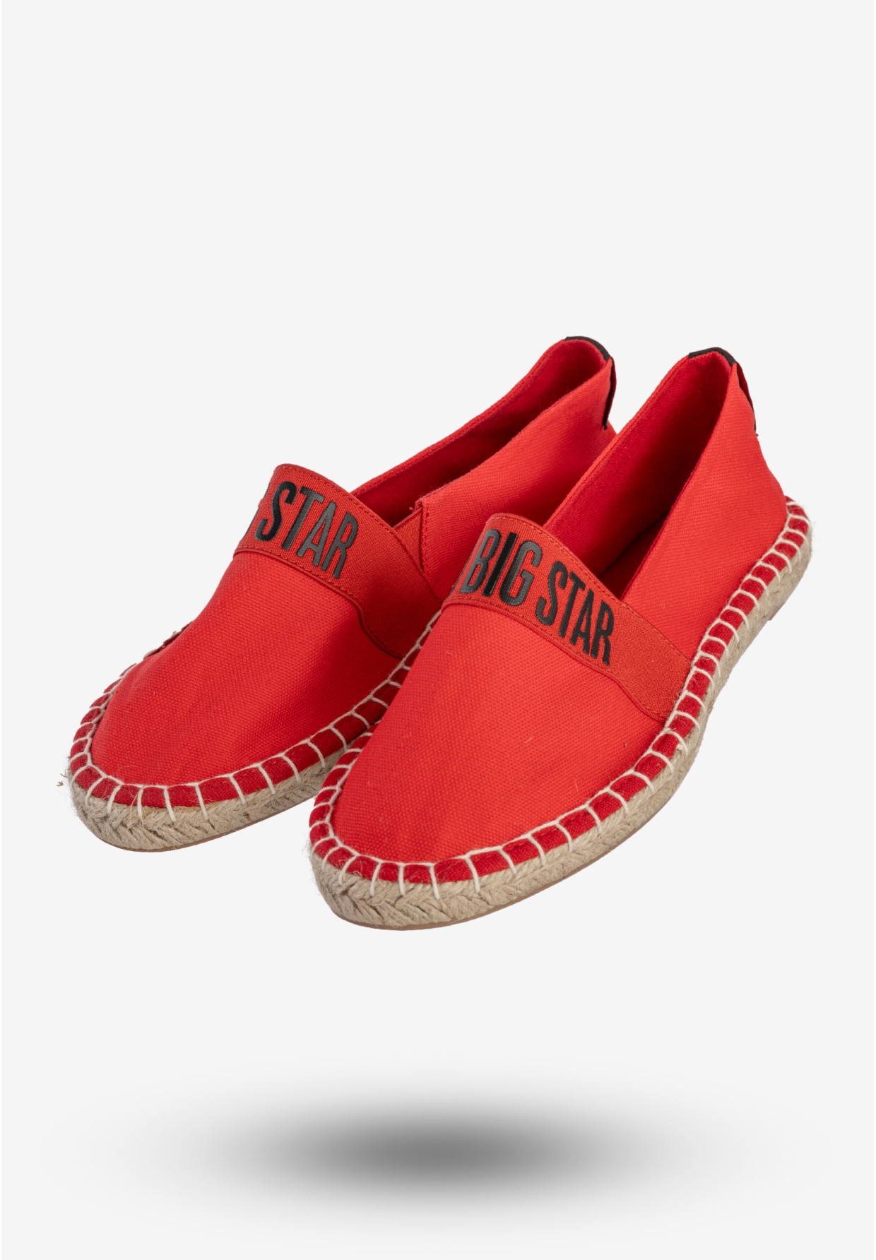 Espadryle Damskie BIG STAR Buty Wsuwane Czerwone HH274476