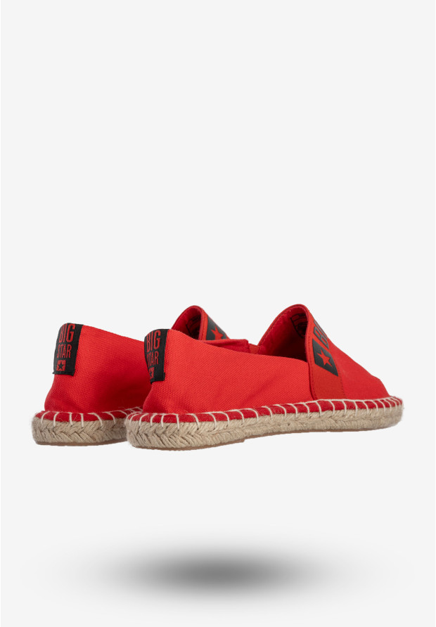 Espadryle Damskie BIG STAR Buty Wsuwane Czerwone HH274476