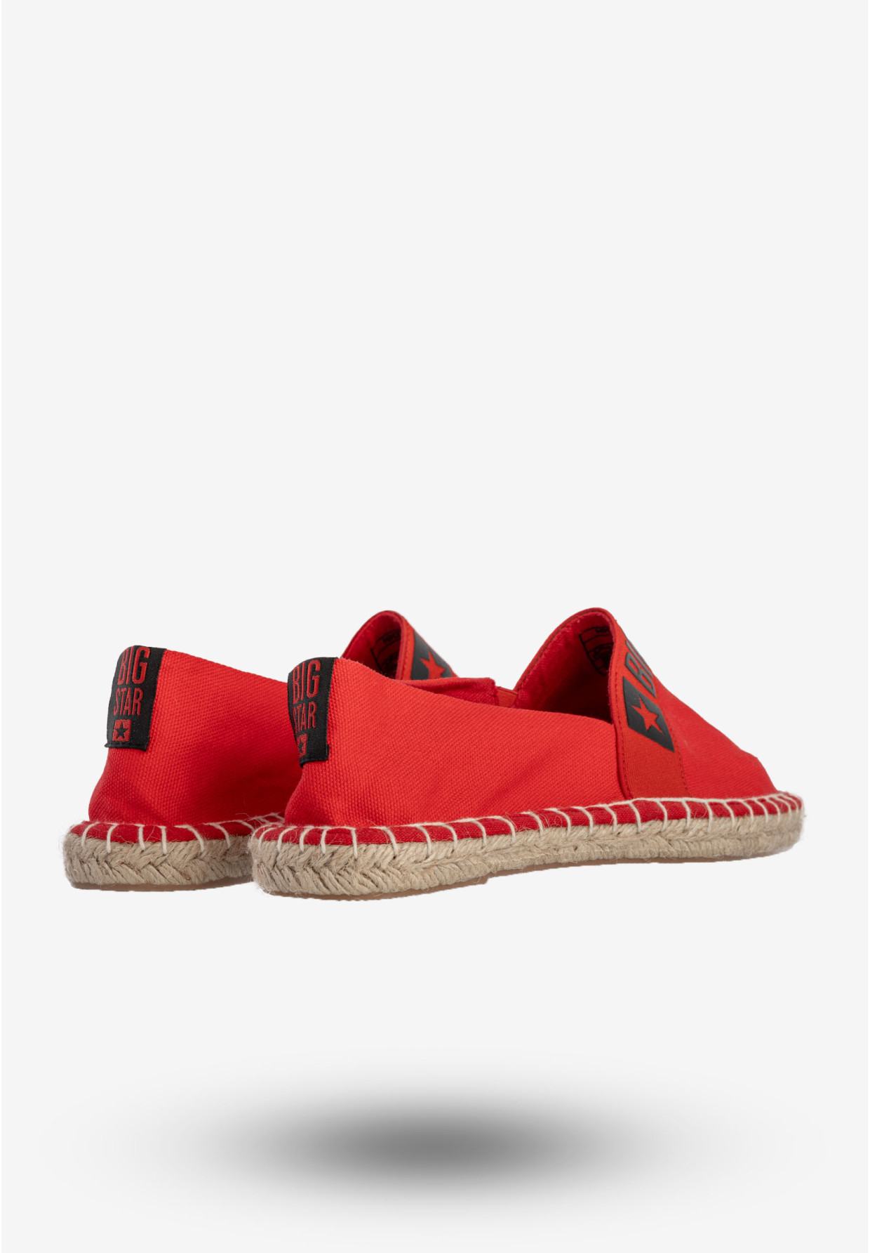 Espadryle Damskie BIG STAR Buty Wsuwane Czerwone HH274476