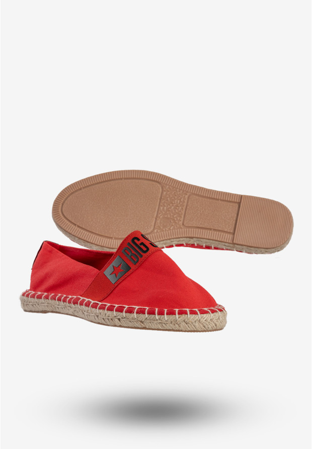 Espadryle Damskie BIG STAR Buty Wsuwane Czerwone HH274476
