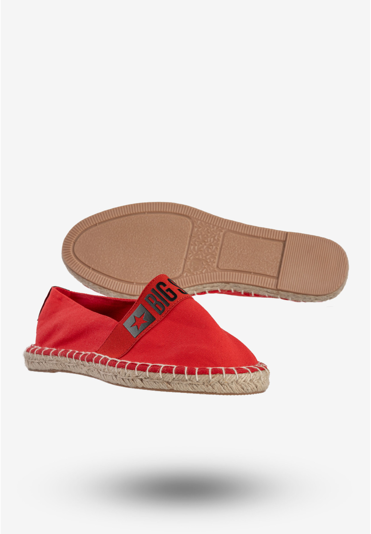 Espadryle Damskie BIG STAR Buty Wsuwane Czerwone HH274476