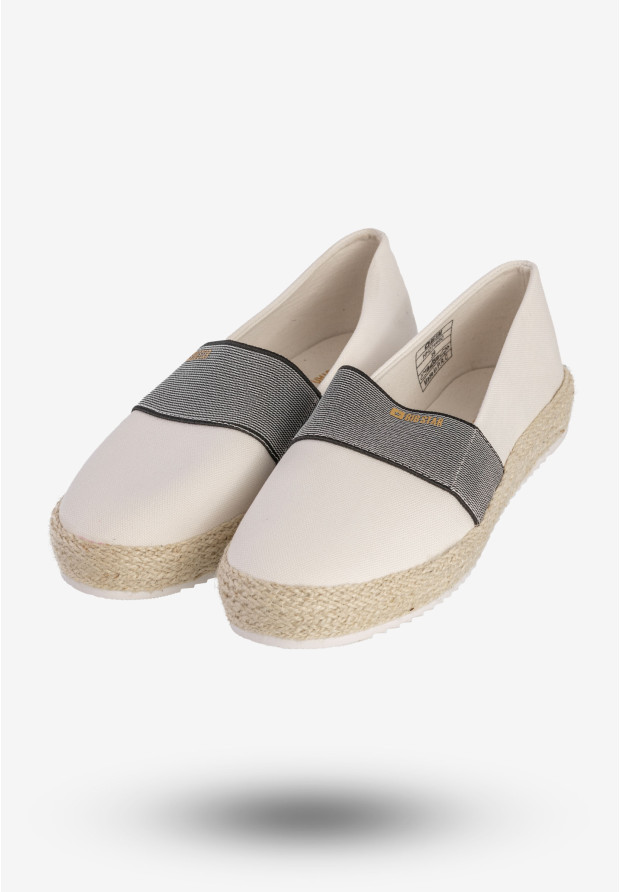Espadryle Damskie BIG STAR Buty Wsuwane Białe HH274480