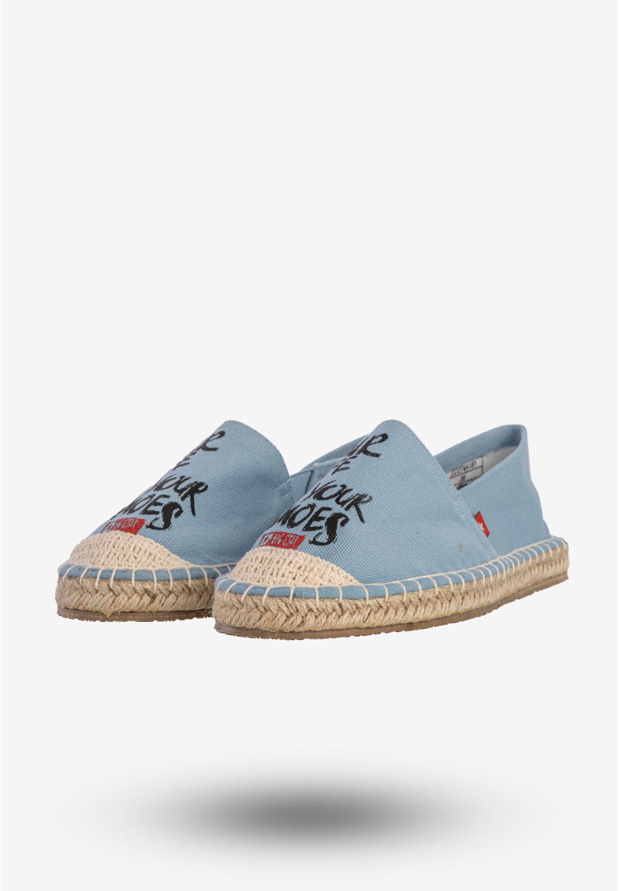 Espadryle Damskie BIG STAR Buty Wsuwane Z Napisem Niebieskie DD274A181