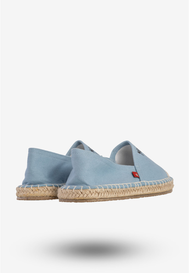Espadryle Damskie BIG STAR Buty Wsuwane Z Napisem Niebieskie DD274A181