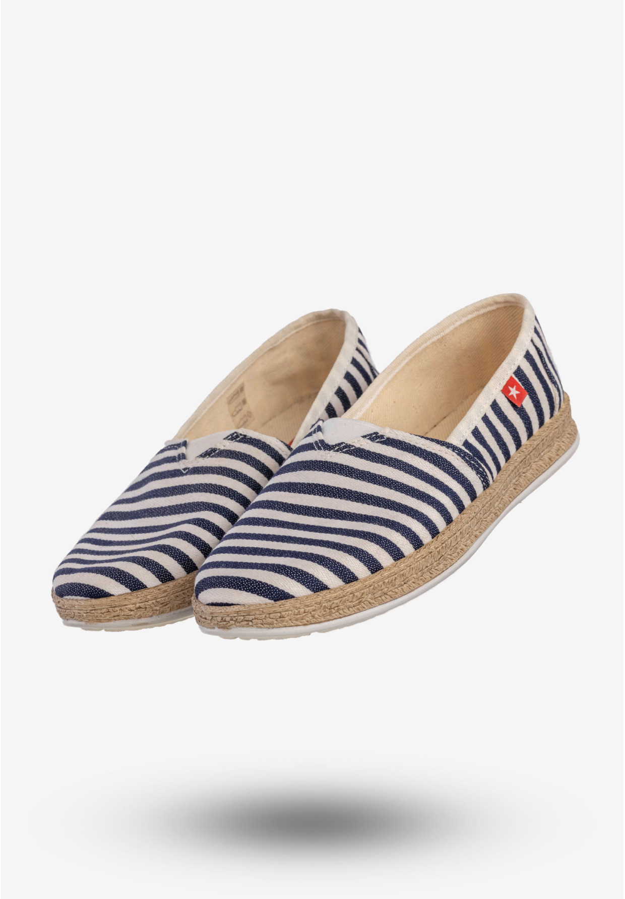 Espadryle Damskie BIG STAR Buty Wsuwane W Paski Granatowe FF276027