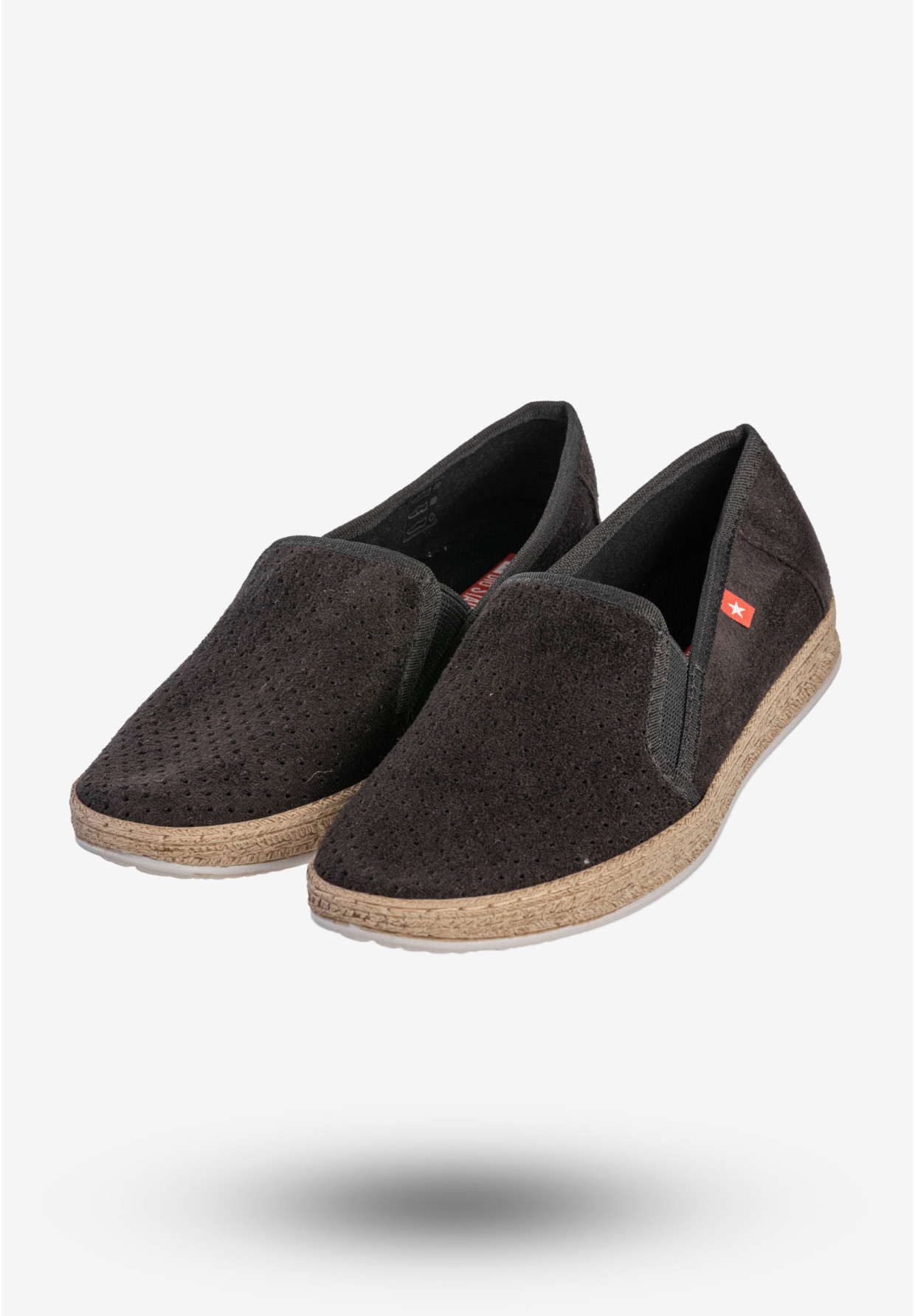 Espadryle Damskie BIG STAR Buty Tenisówki Wsuwane Czarne FF276032