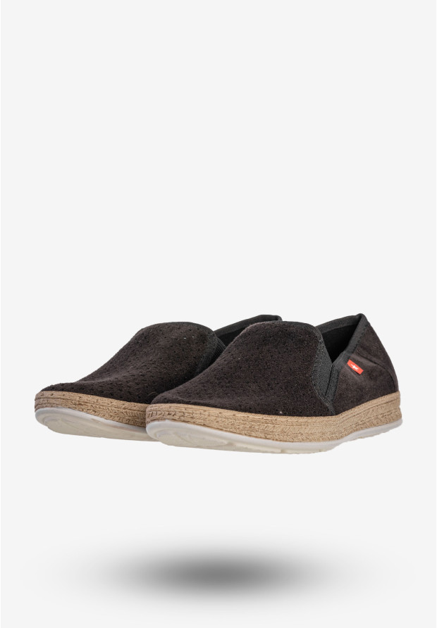 Espadryle Damskie BIG STAR Buty Tenisówki Wsuwane Czarne FF276032