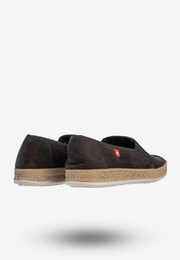 Espadryle Damskie BIG STAR Buty Tenisówki Wsuwane Czarne FF276032