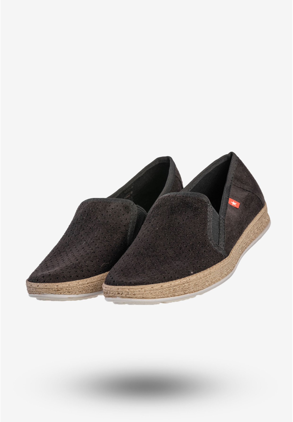 Espadryle Damskie BIG STAR Buty Tenisówki Wsuwane Czarne FF276032
