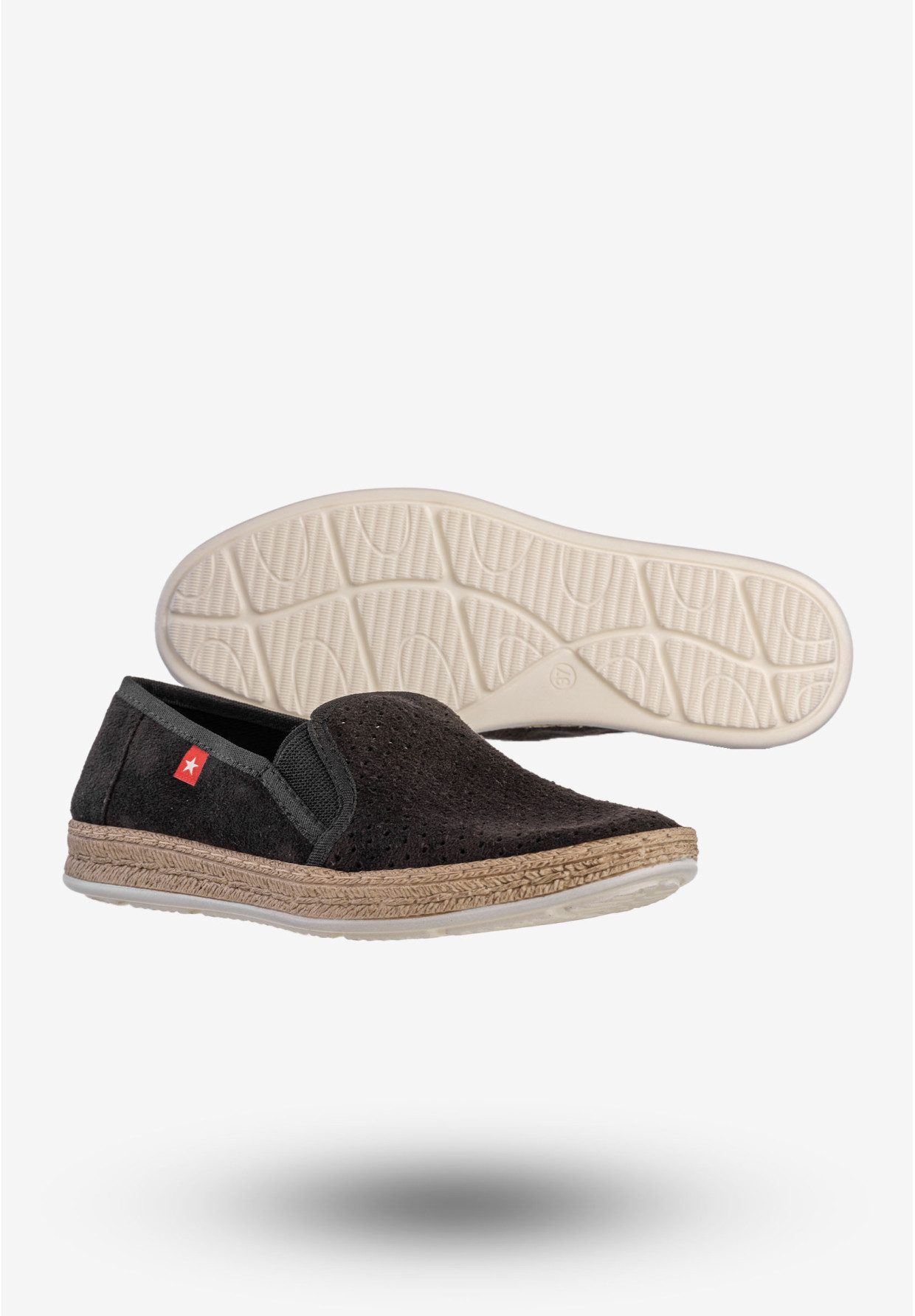 Espadryle Damskie BIG STAR Buty Tenisówki Wsuwane Czarne FF276032