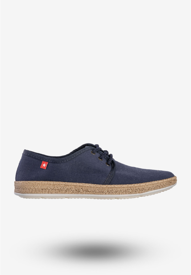 Tenisówki Damskie BIG STAR Buty Sznurowane Granatowe FF276042