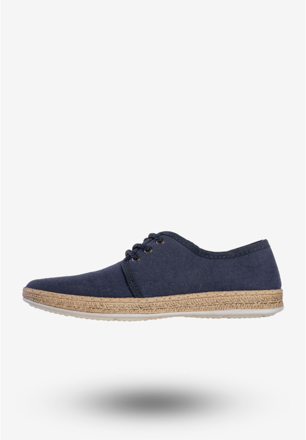 Tenisówki Damskie BIG STAR Buty Sznurowane Granatowe FF276042