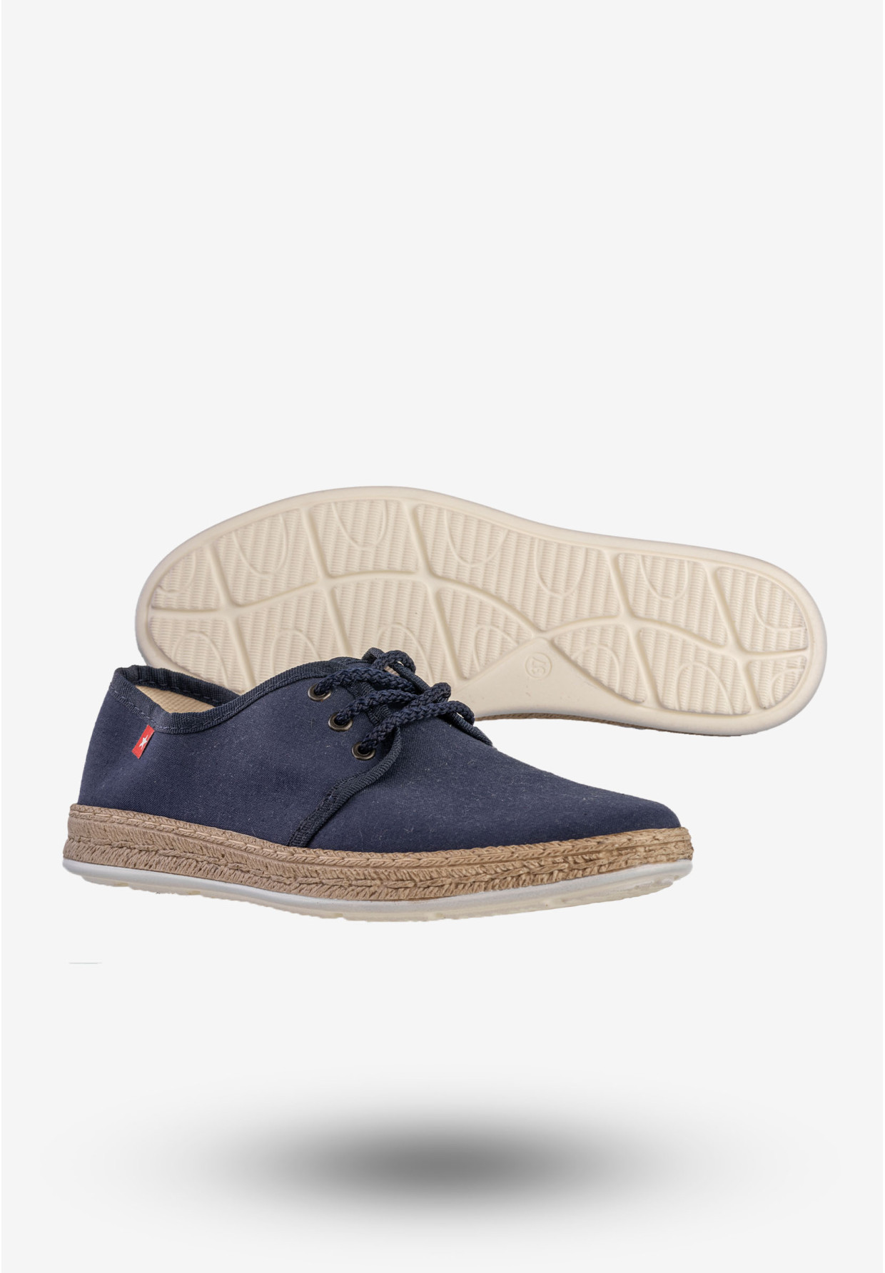 Tenisówki Damskie BIG STAR Buty Sznurowane Granatowe FF276042