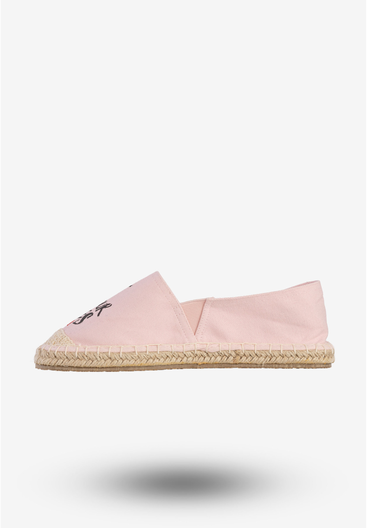 Espadryle Damskie BIG STAR Buty Wsuwane Z Napisem Różowe DD274A184