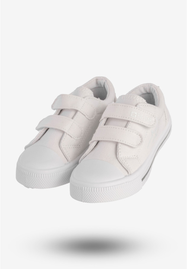 Trampki Dziecięce BIG STAR Buty Na Rzepy Białe NN374117