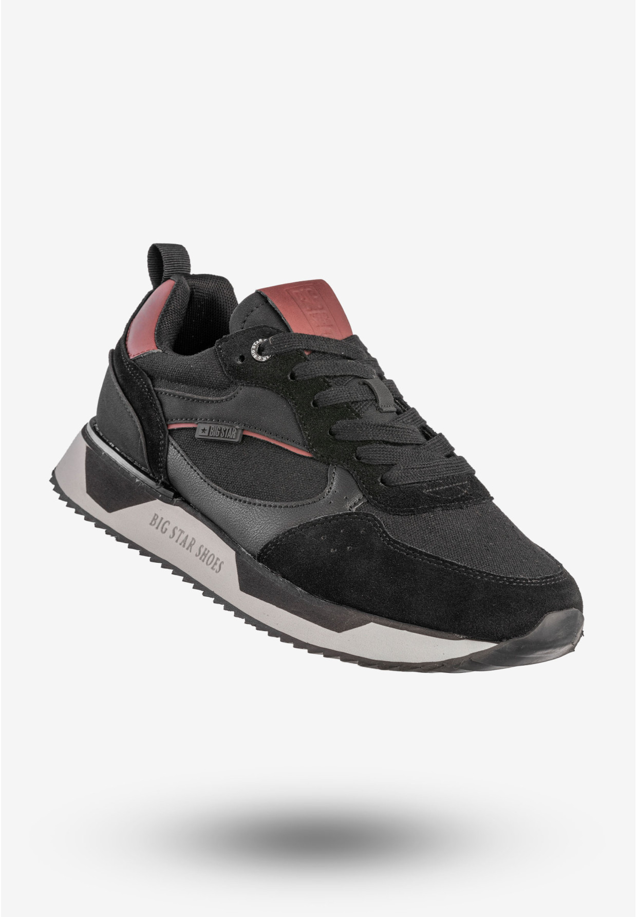Sneakersy Męskie BIG STAR Buty Sportowe Czarne NN174350