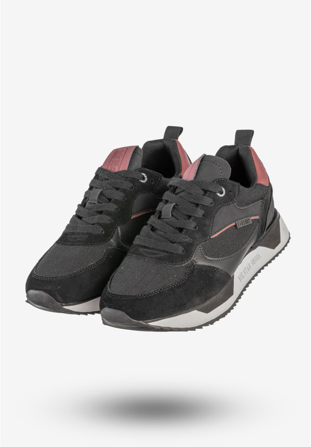 Sneakersy Męskie BIG STAR Buty Sportowe Czarne NN174350