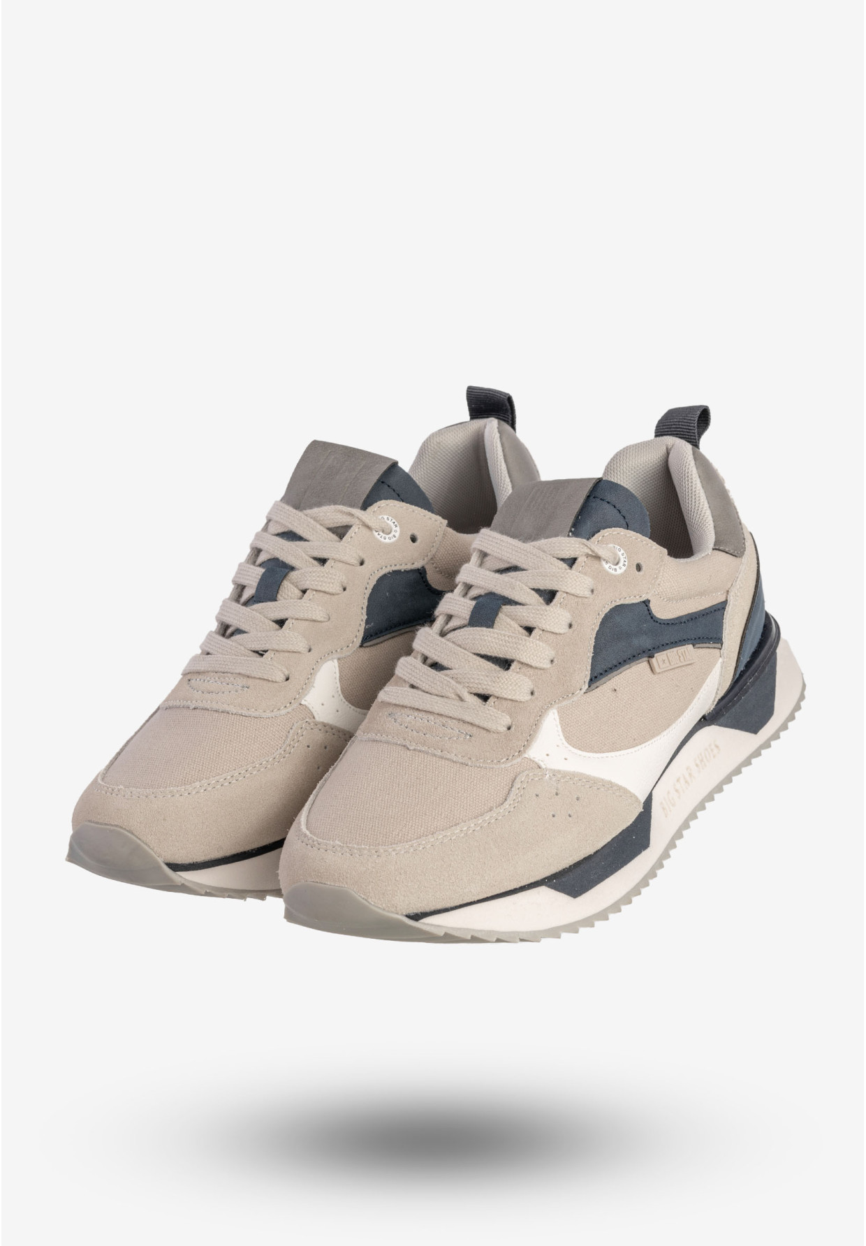 Sneakersy Męskie BIG STAR Buty Sportowe Szare NN174348