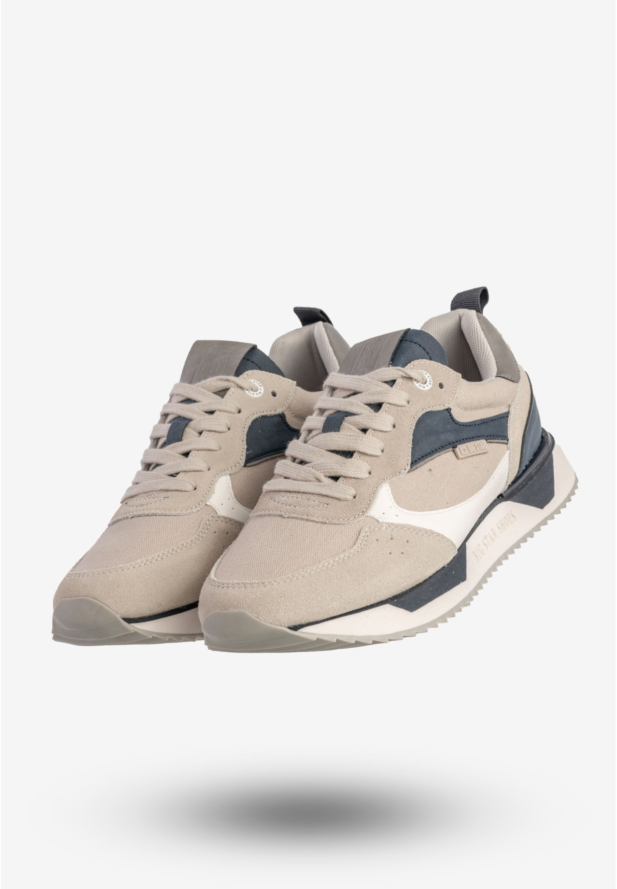 Sneakersy Męskie BIG STAR Buty Sportowe Szare NN174348