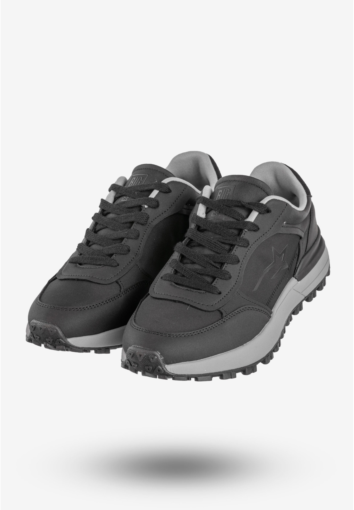 Sneakersy Męskie BIG STAR Buty Sportowe Memory Foam System Czarne NN174069