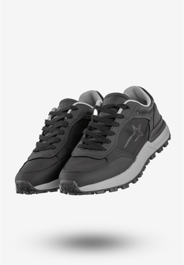 Sneakersy Męskie BIG STAR Buty Sportowe Memory Foam System Czarne NN174069