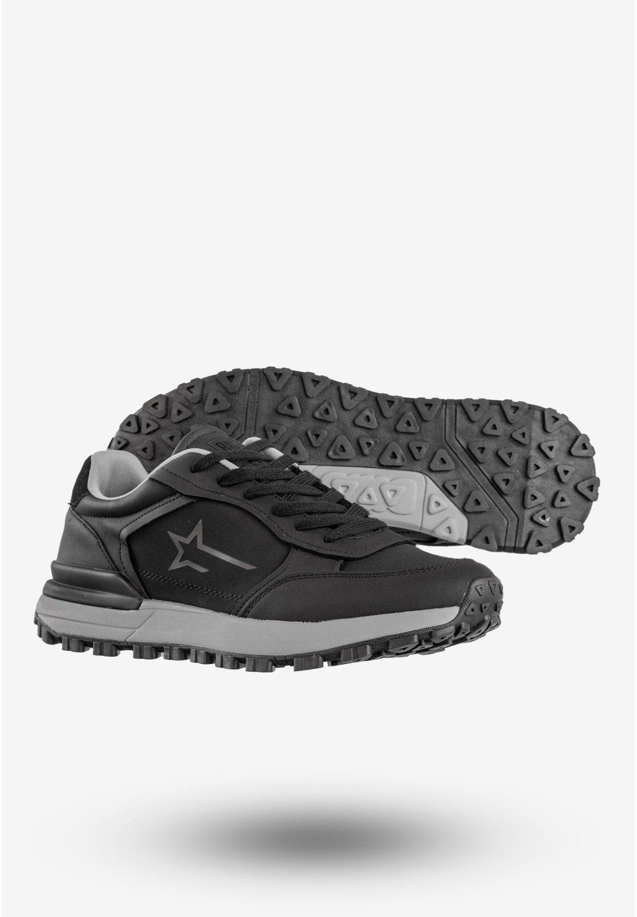Sneakersy Męskie BIG STAR Buty Sportowe Memory Foam System Czarne NN174069