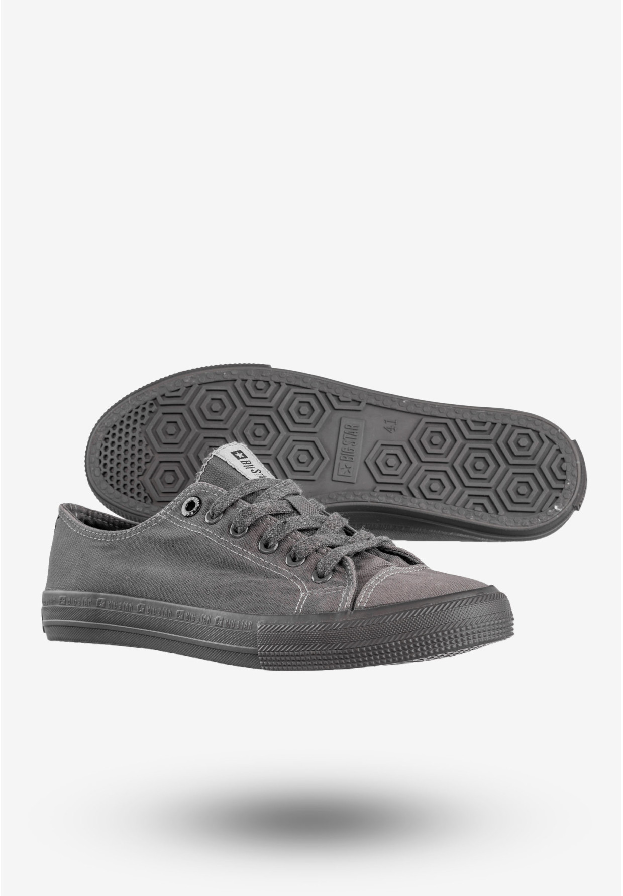 Trampki Męskie BIG STAR Buty Sportowe Klasyczne Szare FF174335