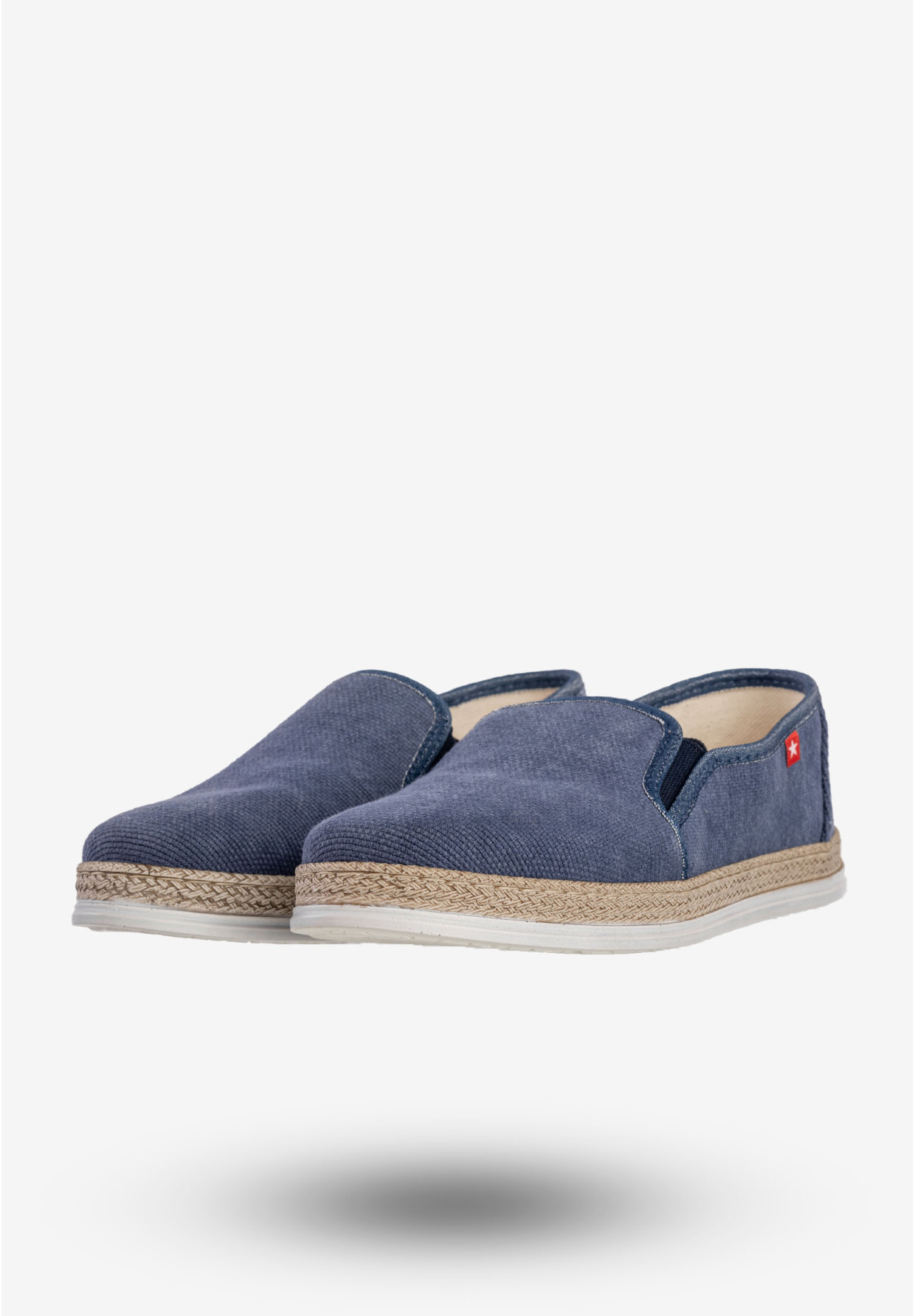 Espadryle Męskie BIG STAR Buty Wsuwane Mokasyny Granatowe JJ176013