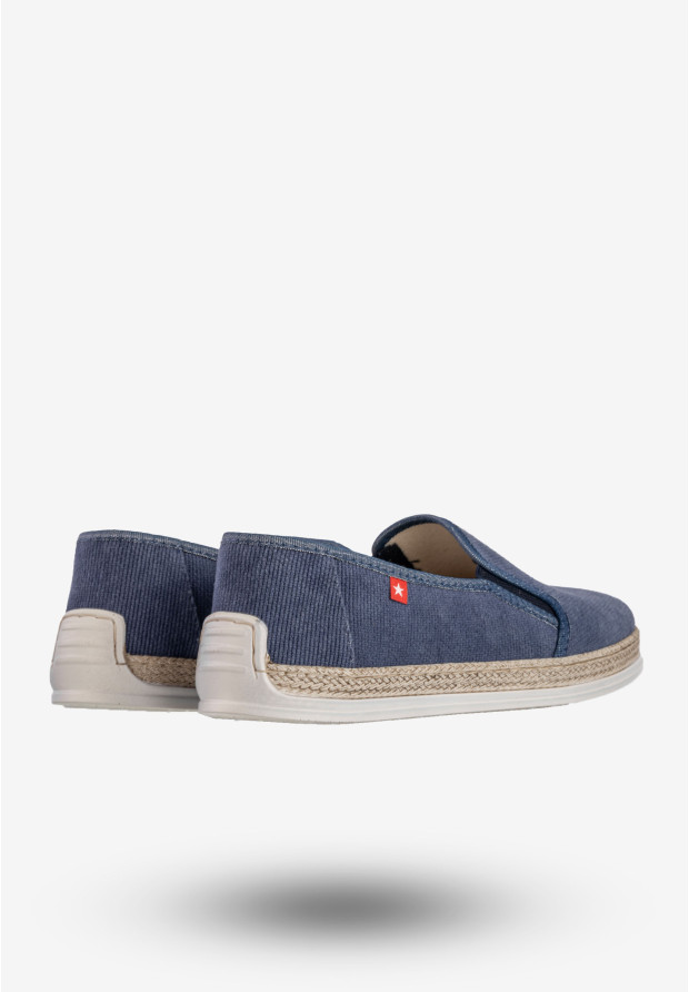 Espadryle Męskie BIG STAR Buty Wsuwane Mokasyny Granatowe JJ176013