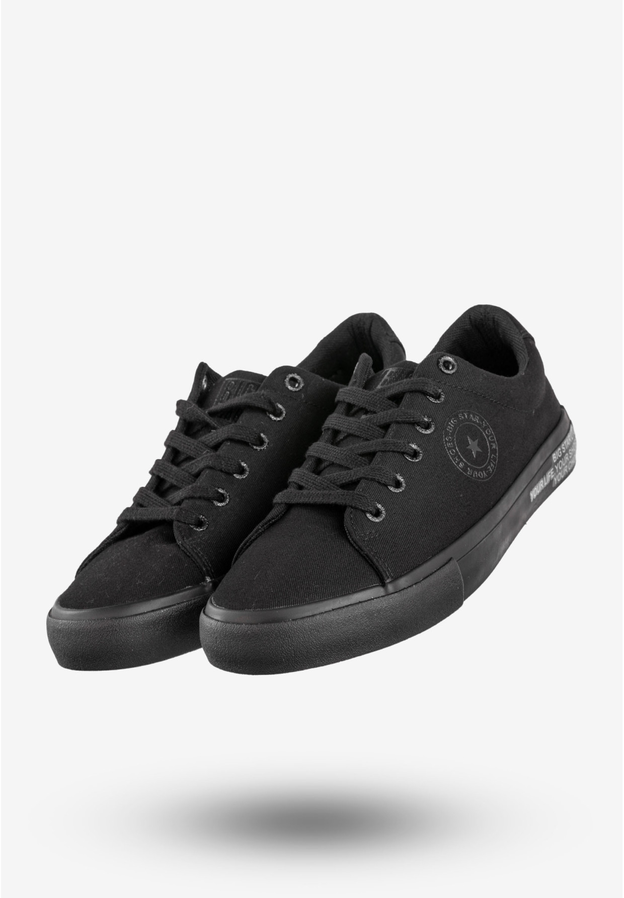 Tenisówki Męskie BIG STAR Buty Sportowe Klasyczne Czarne LL174078