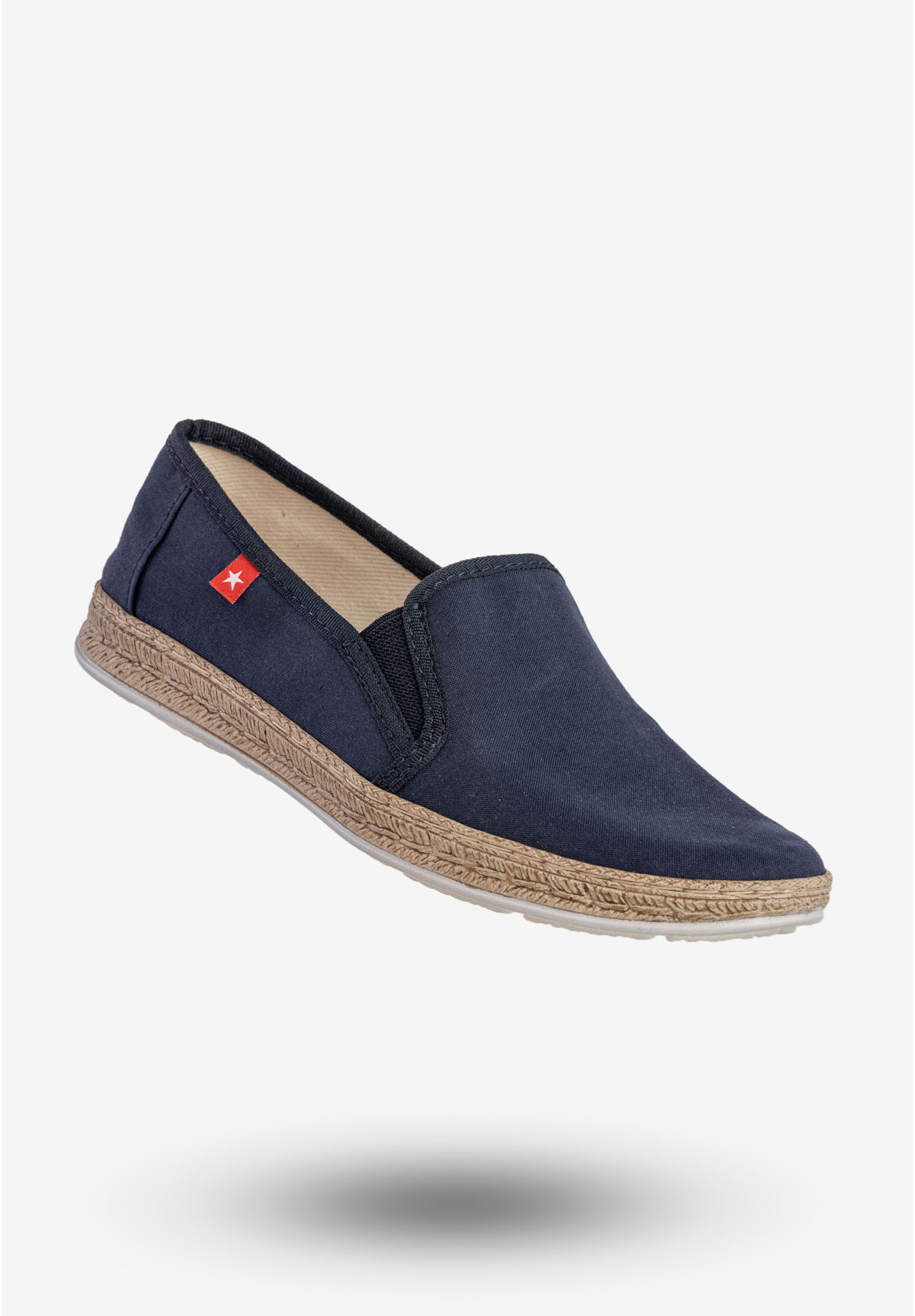 Espadryle Damskie BIG STAR Wsuwane Slip On Buty Granatowe FF276036