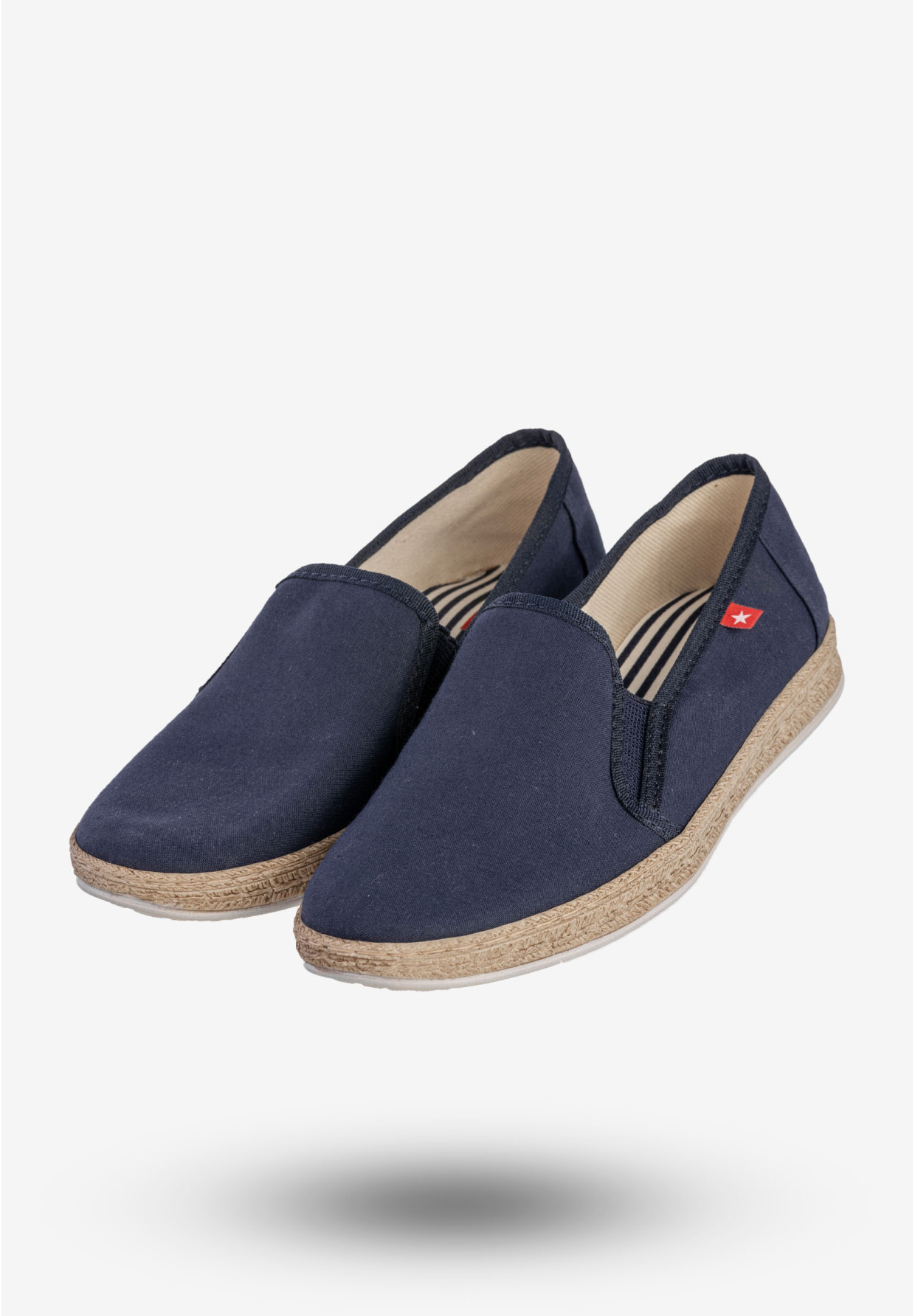 Espadryle Damskie BIG STAR Wsuwane Slip On Buty Granatowe FF276036