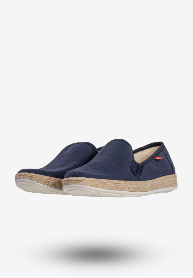 Espadryle Damskie BIG STAR Wsuwane Slip On Buty Granatowe FF276036