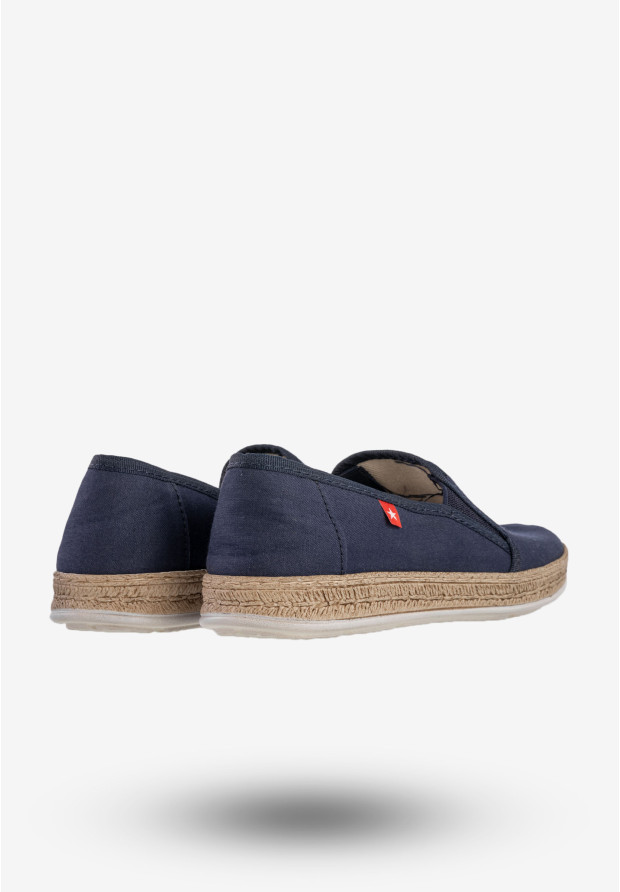 Espadryle Damskie BIG STAR Wsuwane Slip On Buty Granatowe FF276036