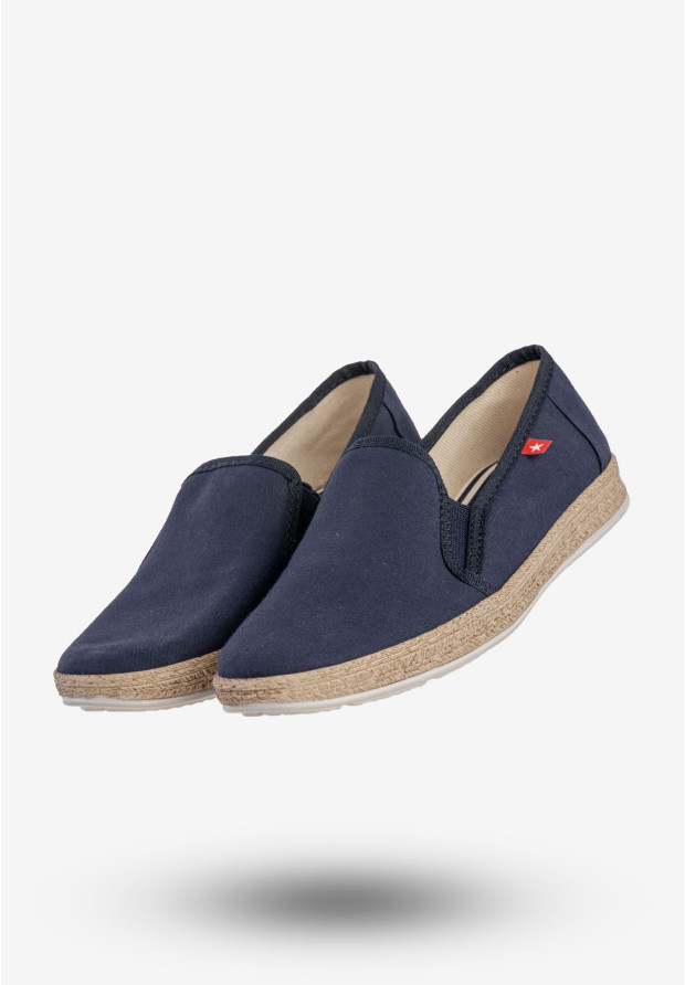 Espadryle Damskie BIG STAR Wsuwane Slip On Buty Granatowe FF276036