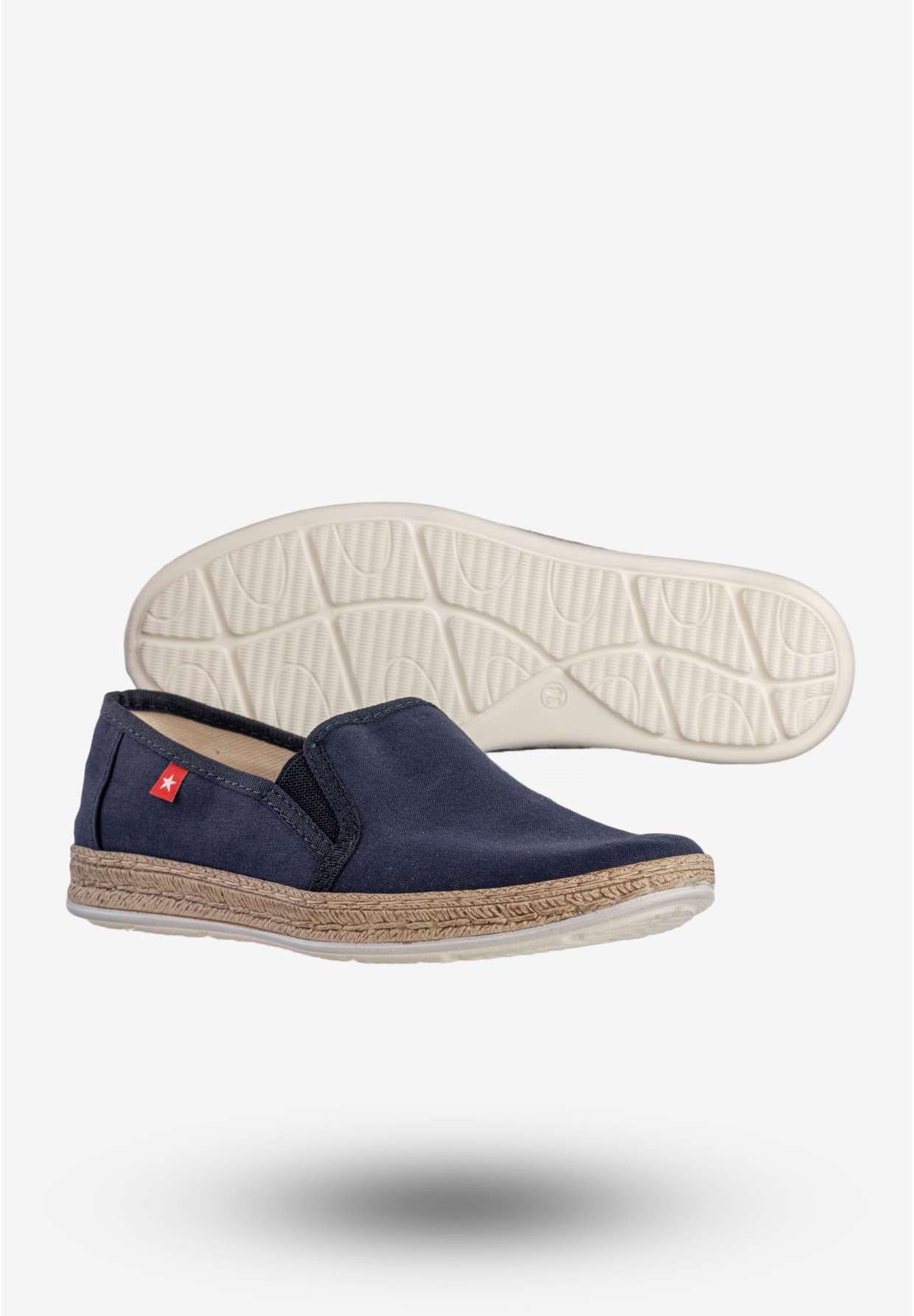 Espadryle Damskie BIG STAR Wsuwane Slip On Buty Granatowe FF276036