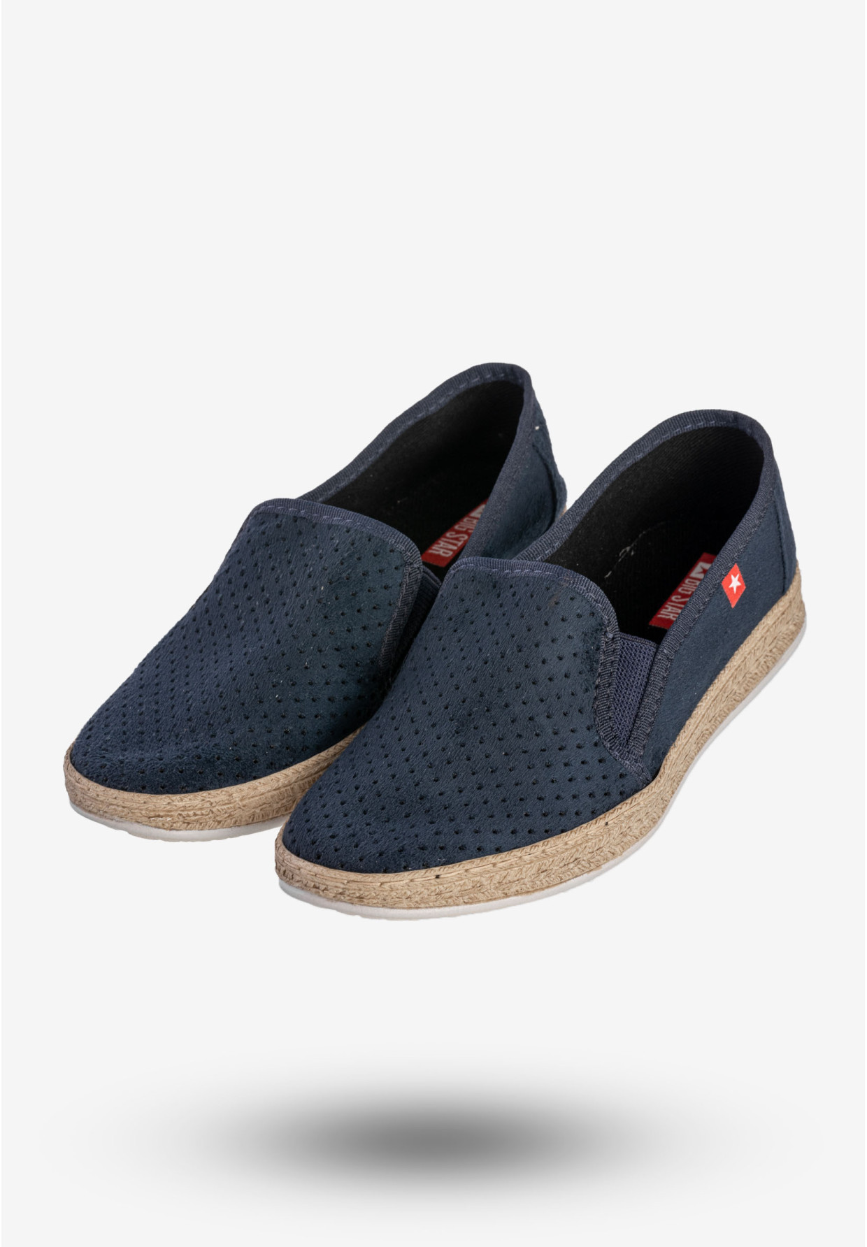 Espadryle Damskie BIG STAR Wsuwane Slip On Buty Granatowe FF276033