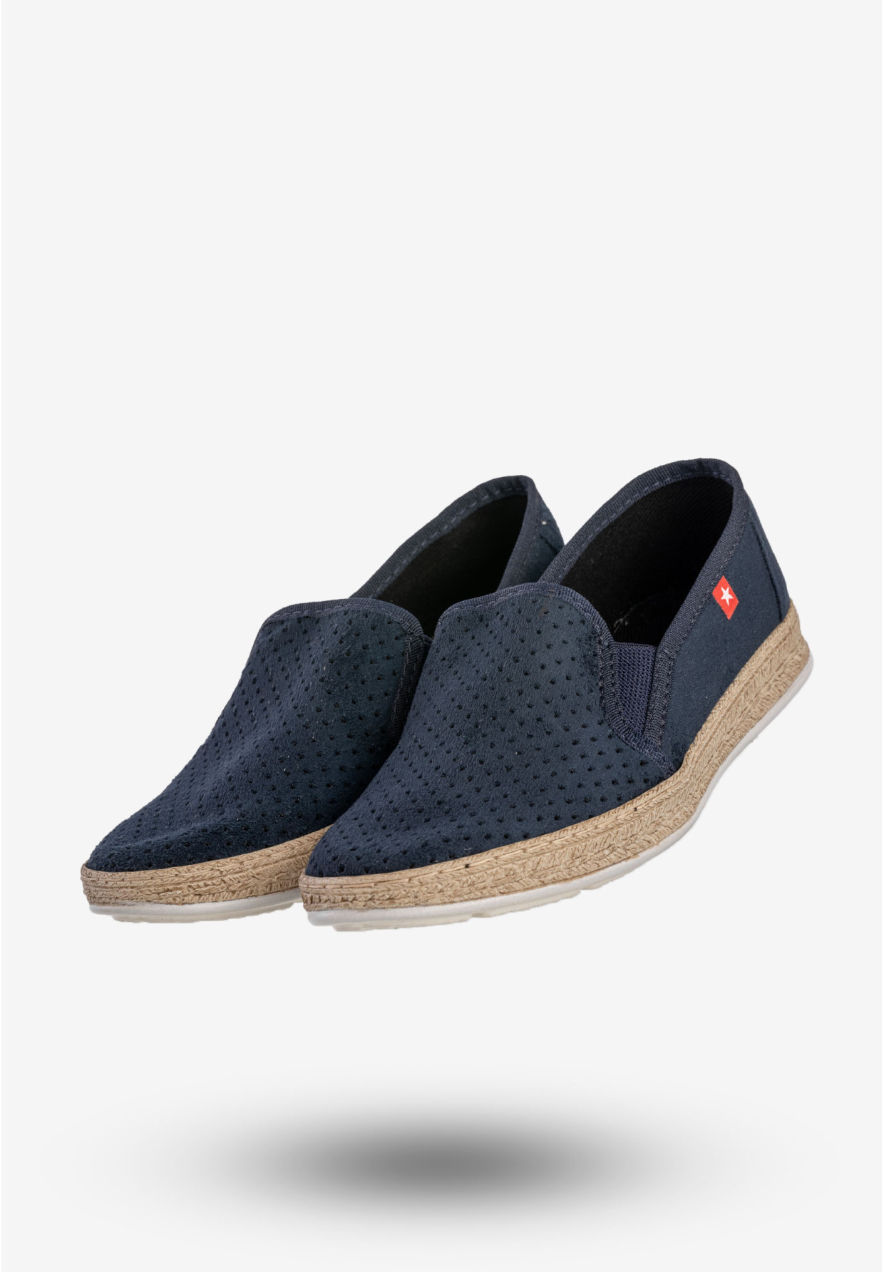 Espadryle Damskie BIG STAR Wsuwane Slip On Buty Granatowe FF276033