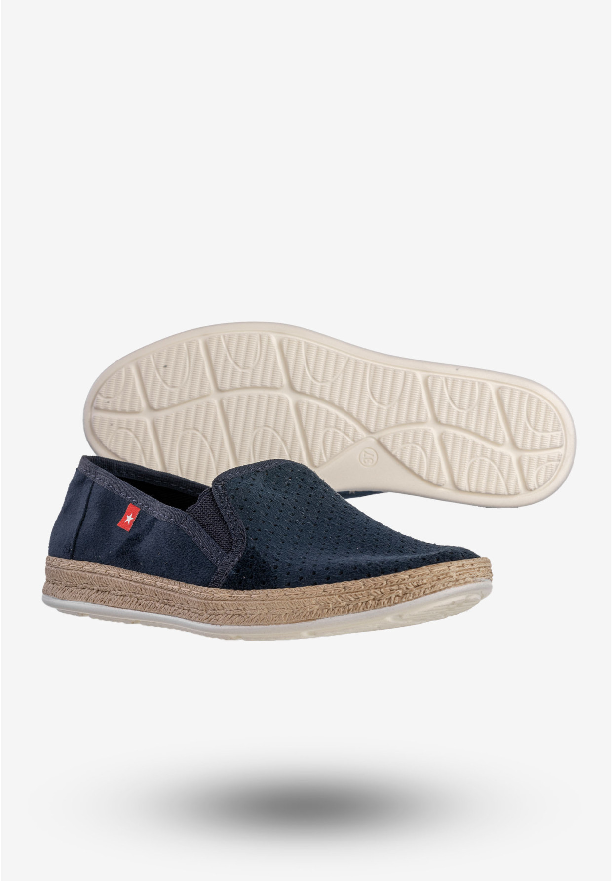 Espadryle Damskie BIG STAR Wsuwane Slip On Buty Granatowe FF276033