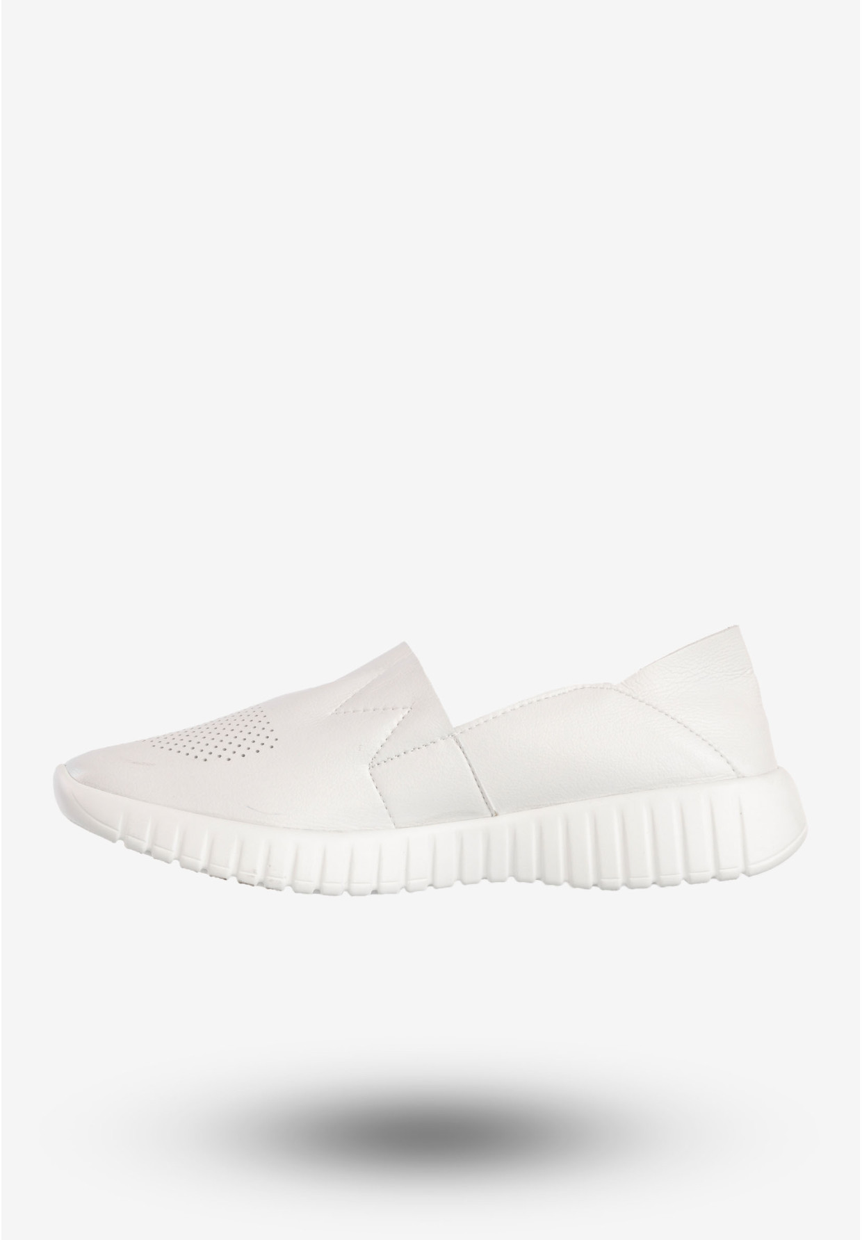 Półbuty Damskie Ekoskóra Wsuwane Buty Sneakersy Białe Jezzi RMR2270-7