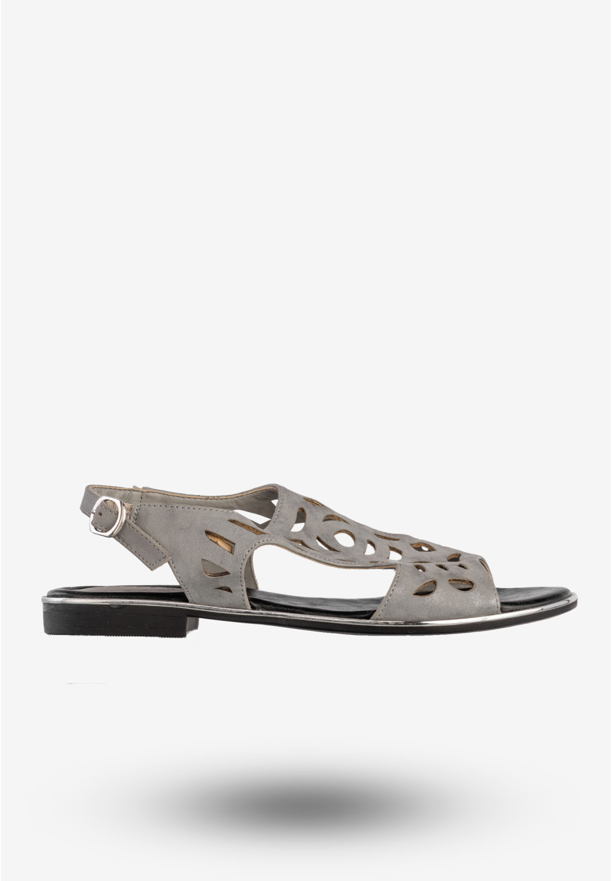 Sandały Damskie Ekoskóra Buty Na Wiosnę Lato Srebrne Jezzi RMR1836-10
