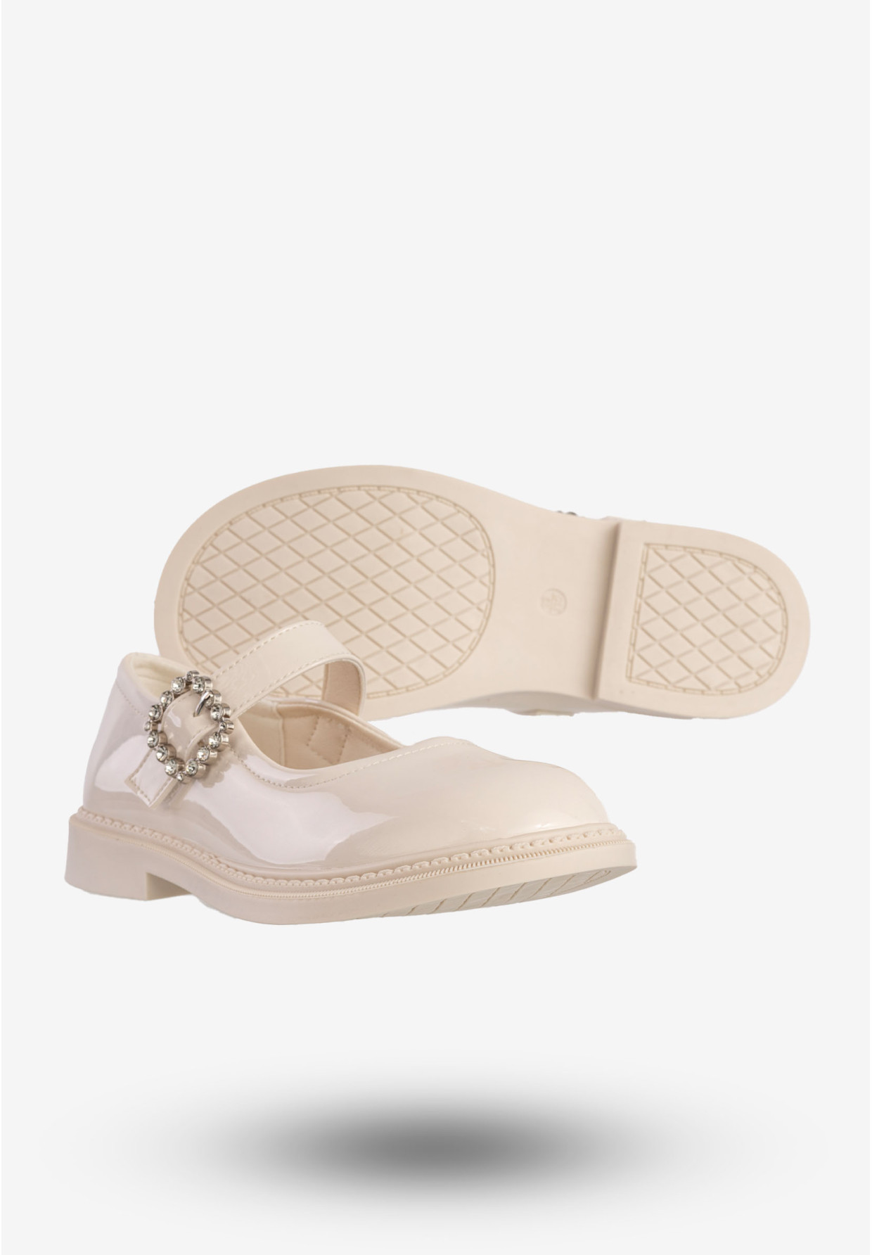 Półbuty Dziewczęce Ekoskóra Eleganckie Buty Beżowe Apawwa MC285