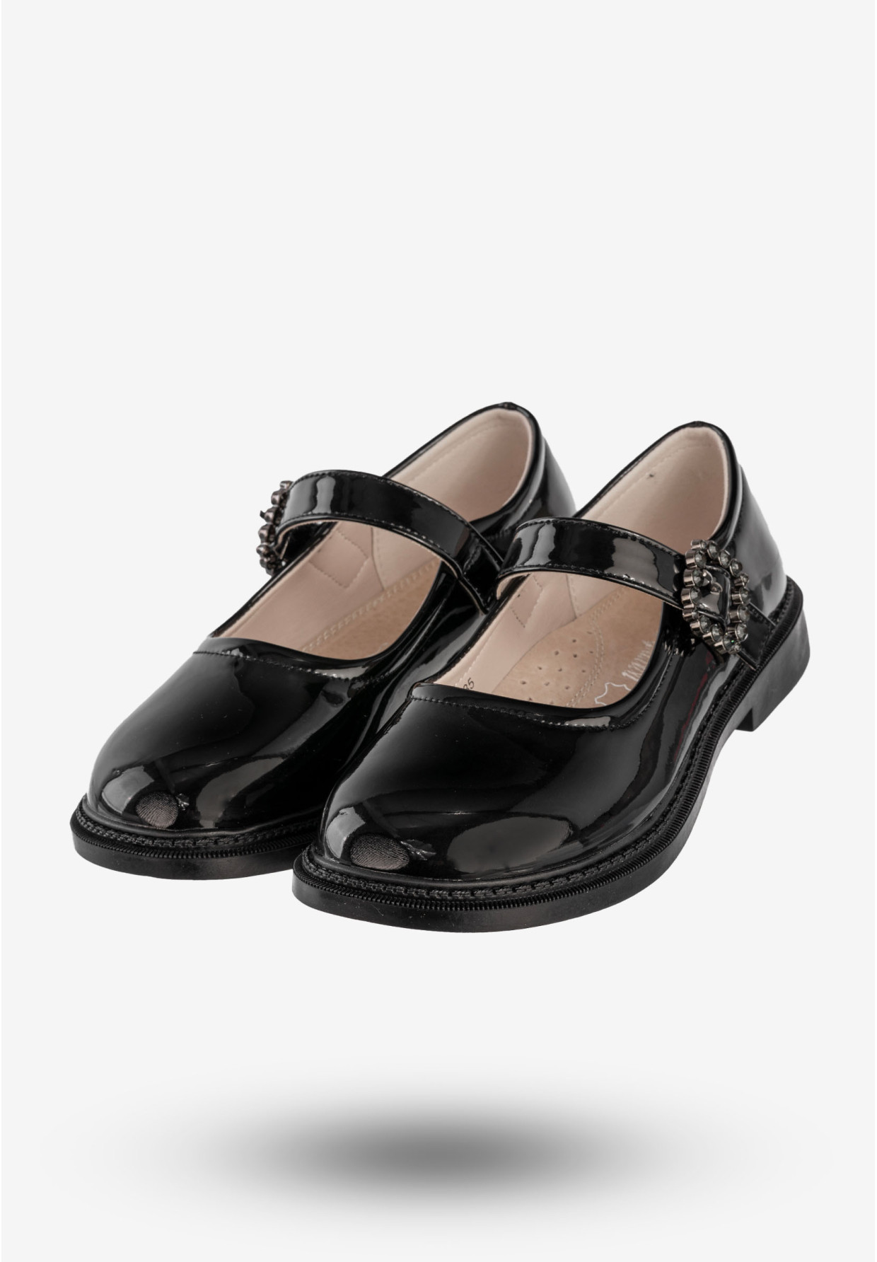 Półbuty Dziewczęce Ekoskóra Eleganckie Buty Czarne Apawwa MC285