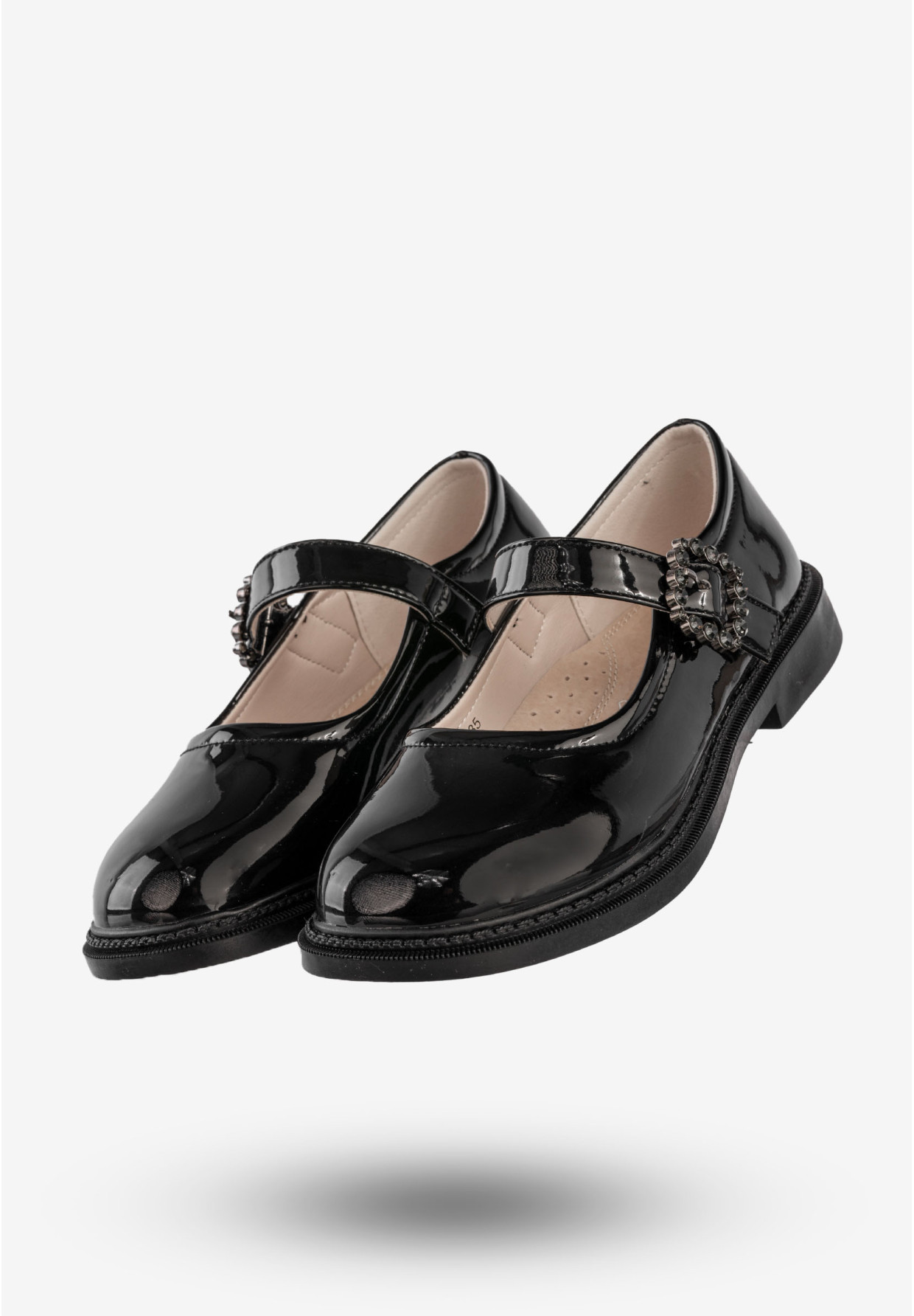 Półbuty Dziewczęce Ekoskóra Eleganckie Buty Czarne Apawwa MC285