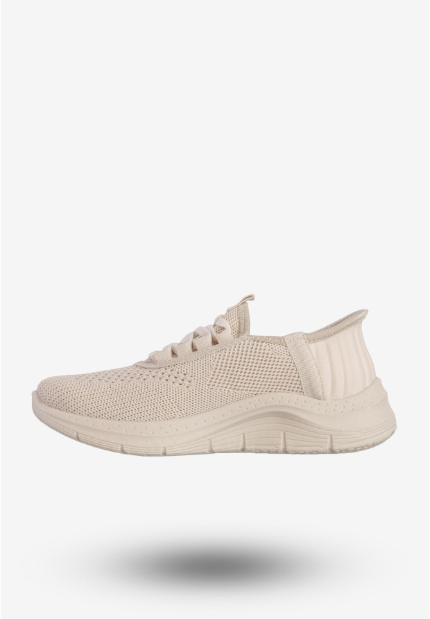 Sneakersy Damskie Wsuwane Buty Sportowe Beżowe Funui PDJ269-8