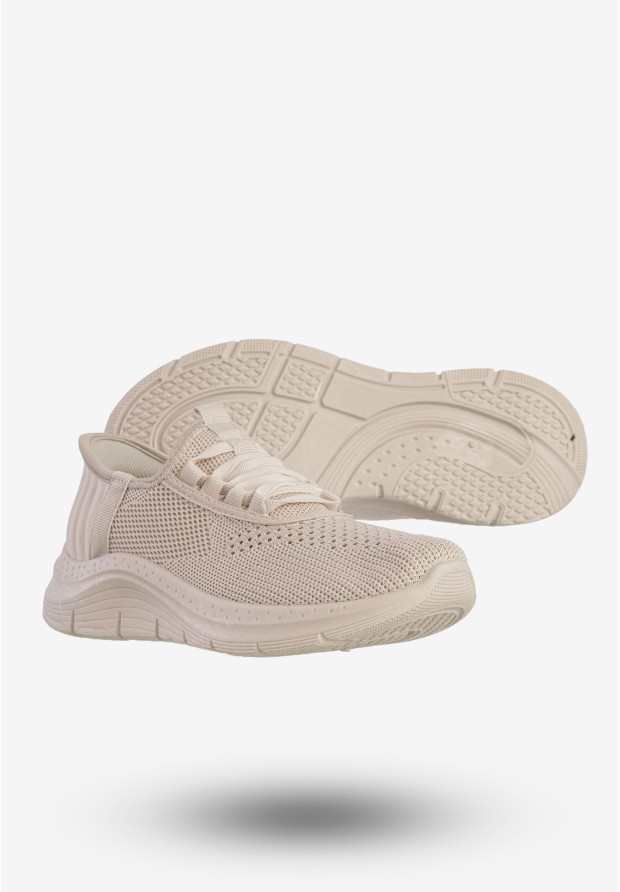 Sneakersy Damskie Wsuwane Buty Sportowe Beżowe Funui PDJ269-8